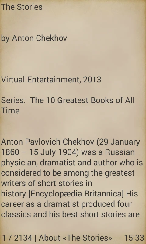 The Stories by Anton Chekhov screenshot